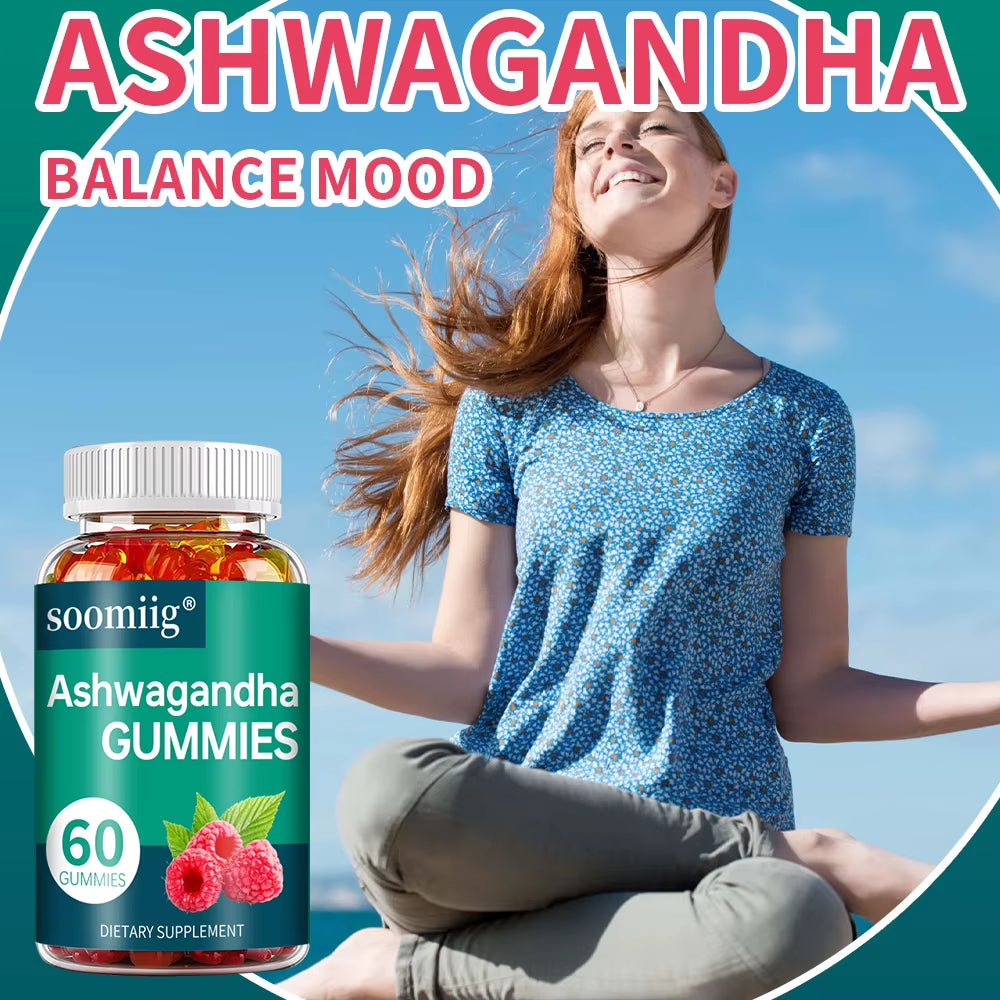 KSM-66 Ashwagandha Gummies - Improve Sleep, Relieve Stress, Support Immunity, Relaxation, Mood and Cognitive Health